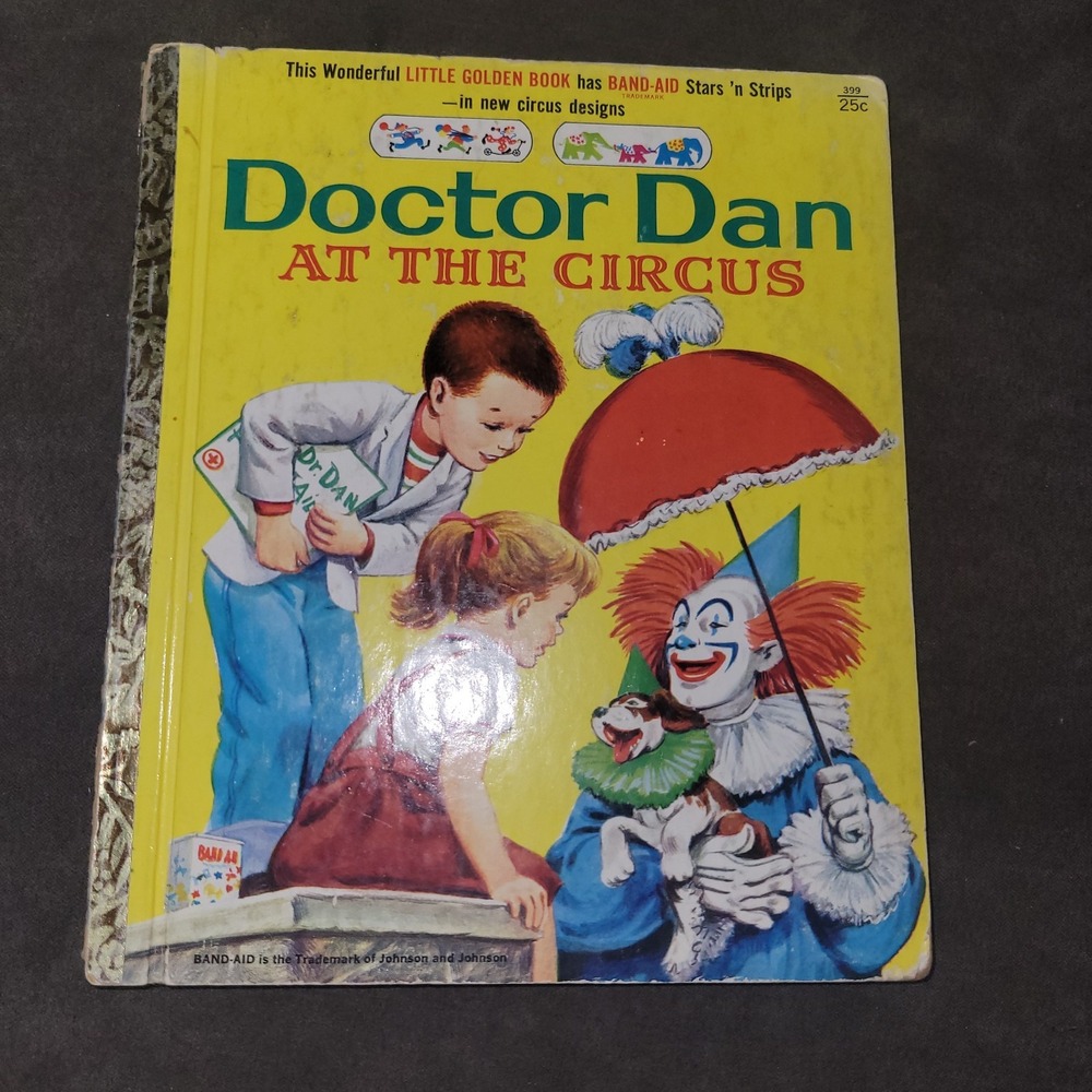 Doctor Dan at the Circus/ Band-aid, Little Golden Book 1960 (VG)